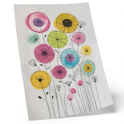 Impression sur toile Des fleurs colorées, un style moderne et joyeux