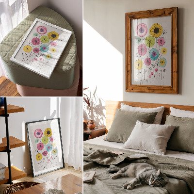 Impression sur toile Des fleurs colorées, un style moderne et joyeux