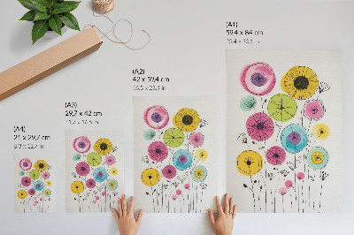 Impression sur toile Des fleurs colorées, un style moderne et joyeux