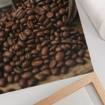 Affiche décorative Grains de café dispersés directement de la boîte