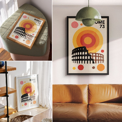 Affiche décorative Cercles artistiques rétro du Colisée
