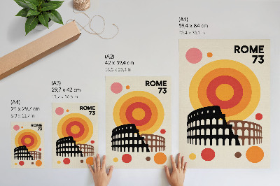 Affiche décorative Cercles artistiques rétro du Colisée
