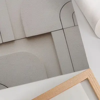 Affiche décorative formes géométriques dans une composition moderne et élégante