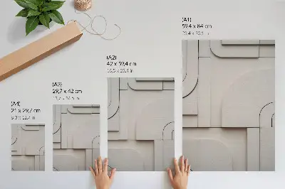 Affiche décorative formes géométriques dans une composition moderne et élégante
