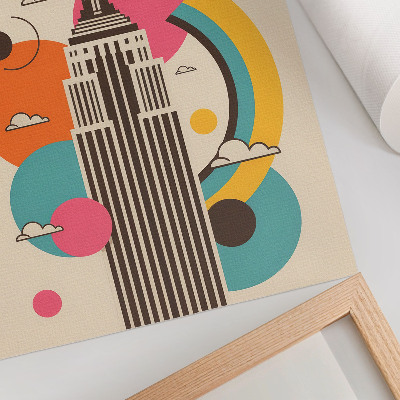 Affiche décorative Une ville dynamique pleine de couleurs vibrantes