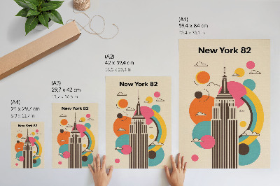 Affiche décorative Une ville dynamique pleine de couleurs vibrantes