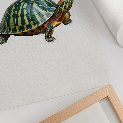 Affiche décorative Tortue verte avec détails harmonieux sur la nature