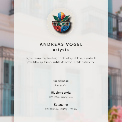 Impression sur toile Façade symétrique avec volets bleu marine et décorations florales