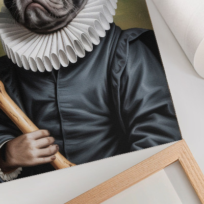Impression sur toile Image d'un chien en costume Renaissance