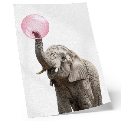 Affiche décorative Éléphant avec une bulle modernité humour douceur