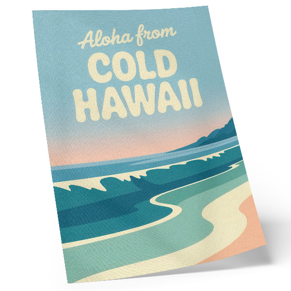 Affiche décorative typographie moderne paysage naturel plages