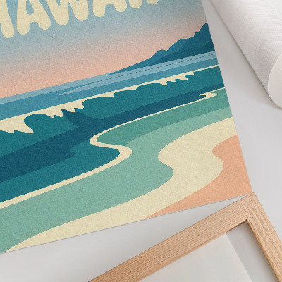 Affiche décorative typographie moderne paysage naturel plages