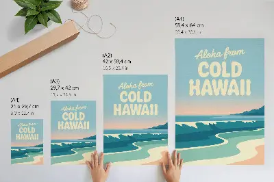 Affiche décorative typographie moderne inspirée des paysages naturels de plage