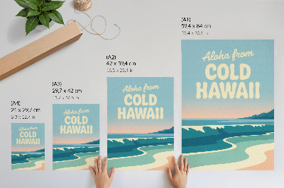 Affiche décorative typographie moderne paysage naturel plages