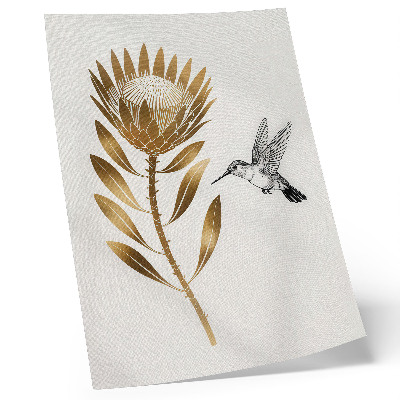 Décoration murale Un motif de colibri et de fleur dans un ton moderne