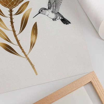 Décoration murale Un motif de colibri et de fleur dans un ton moderne