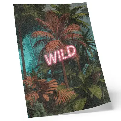 Décoration murale enseigne lumineuse au néon motif feuilles tropicales au design fraîcheur