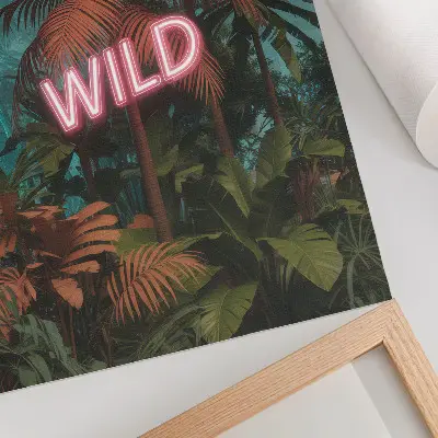 Décoration murale enseigne lumineuse au néon motif feuilles tropicales au design fraîcheur