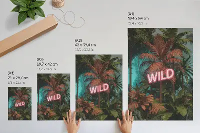 Décoration murale enseigne lumineuse au néon motif feuilles tropicales au design fraîcheur