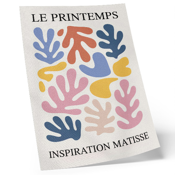 Impression sur toile Abstraction colorée avec des formes végétales