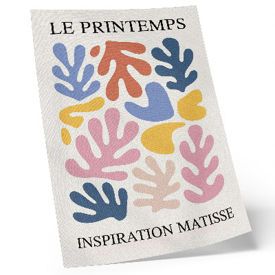 Impression sur toile Abstraction colorée avec des formes végétales