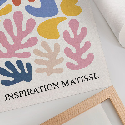 Impression sur toile Abstraction colorée avec des formes végétales