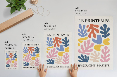 Impression sur toile Abstraction colorée avec des formes végétales