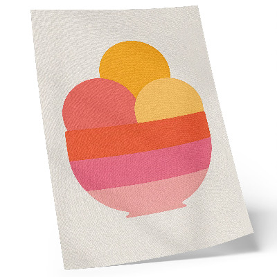 Impression sur toile Des cercles vibrants dans un bol, style minimaliste