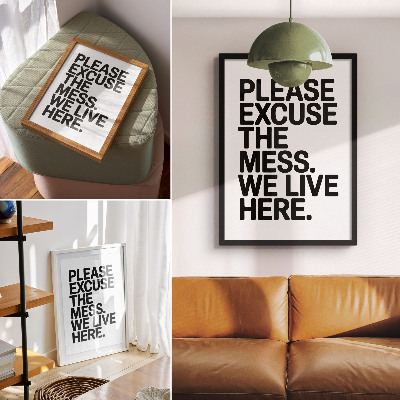 Affiche décorative Texte humoristique, style minimaliste, contraste