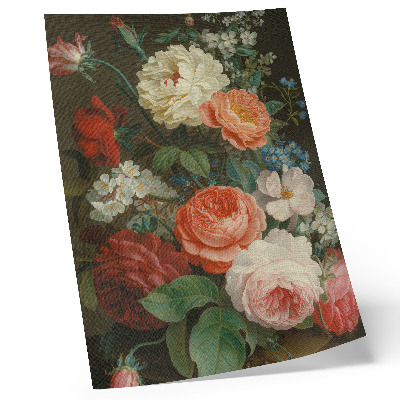 Impression sur toile Fleurs colorées dans un style de peinture classique