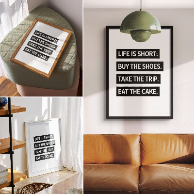 Impression sur toile Lettres sur fond noir, typographie inspirante
