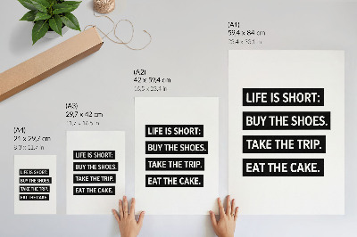 Impression sur toile Lettres sur fond noir, typographie inspirante