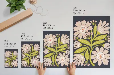 Décoration murale aux motifs floraux rétro sans les inconvénients