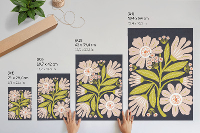 Décoration murale Motifs floraux rétro sans les inconvénients