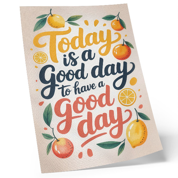 Impression sur toile Lettres colorées aux agrumes style moderne