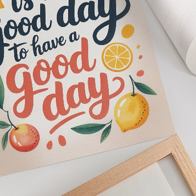 Impression sur toile Lettres colorées aux agrumes style moderne