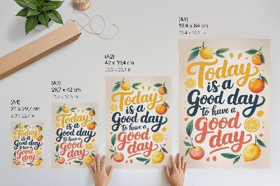 Impression sur toile Lettres colorées aux agrumes style moderne