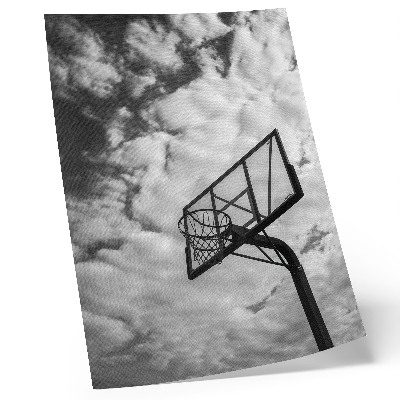 Impression sur toile Ciel contrasté, nuages, vie citadine en panier