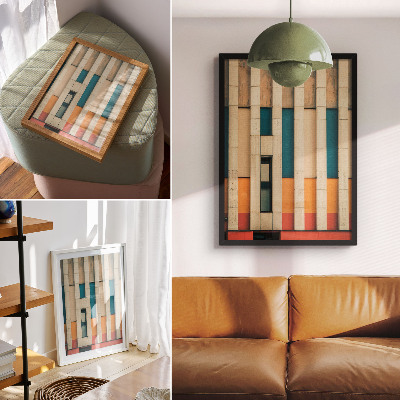 Affiche décorative Panneaux de façade colorés dans une composition rythmique
