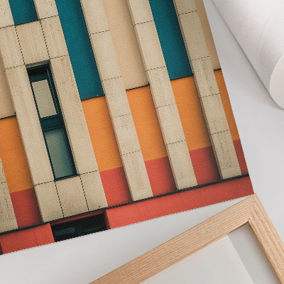 Affiche décorative Panneaux de façade colorés dans une composition rythmique