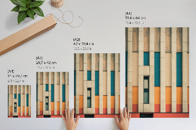 Affiche décorative Panneaux de façade colorés dans une composition rythmique