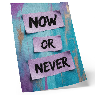 Affiche décorative Contrastes dynamiques, typographie affirmée, violet turquoise
