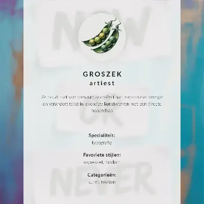 Affiche décorative avec contrastes dynamiques, typographie affirmée et tons violet turquoise