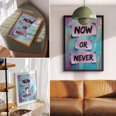 Affiche décorative Contrastes dynamiques, typographie affirmée, violet turquoise