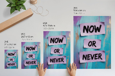 Affiche décorative Contrastes dynamiques, typographie affirmée, violet turquoise
