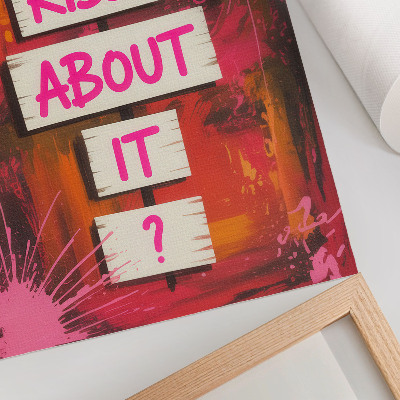 Affiche décorative Fond coloré avec lettrage rose