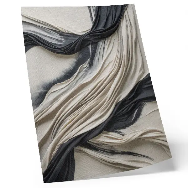 Décoration murale vagues de tissu fluides au design moderne et élégant