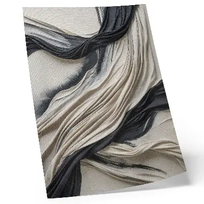 Décoration murale vagues de tissu fluides au design moderne et élégant