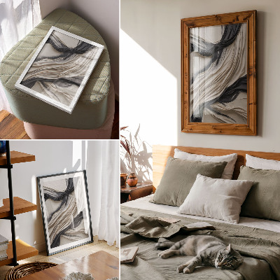 Décoration murale Des vagues de tissu fluides d'une élégance moderne