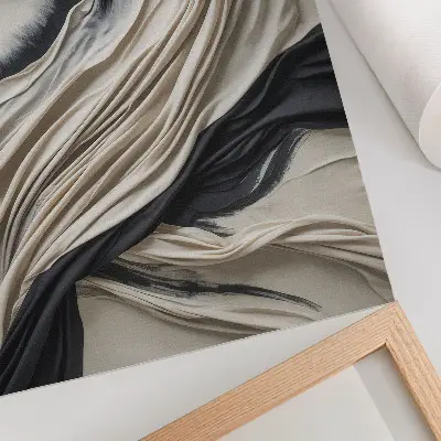 Décoration murale vagues de tissu fluides au design moderne et élégant